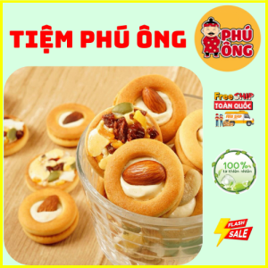 Bánh quy pizza bánh đồng xu mix hạt nhiều vị hạt điều hạnh nhân nho khô thơm ngon hấp dẫn