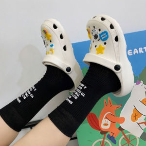 LHFriday พร้อมส่งด่วน👽 รองเท้าแตะการ์ตูน รองเท้าแตะคุณผู้หญิง รองเท้าแตะรัดส้น ทรงหัวโตสุดฮิต น้ำหนักเบาใส่สบายมีปุ่มแก้ปวดเท้า พื้นสูง1นิ้วทรงสวย ใส่สวยใส่ดีของต้องมีติดเท้า👾