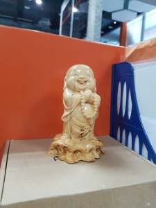 Tượng gỗ Phật Tiểu Đồng gỗ tự nhiên để ô tô bàn làm việc trang trí