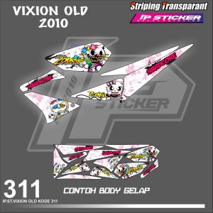 VIXION OLD 2010 (COD) STIKER STRIPING MOTOR YAMAHA VIXION OLD  HOLOGRAM DAN TRANSPARAN