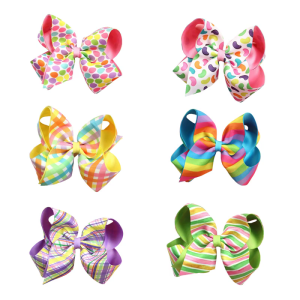 Colorful Easter Theme Hair Barrette Hair Ornament Hair Bows for Comfortable Strong Secure for Festival Gift Bag Filling