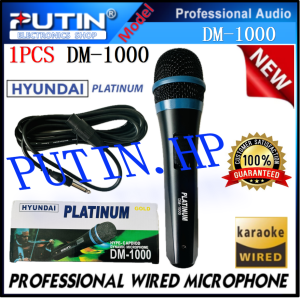 PUTIN SHOP 1PCS Hyundai Platinum DM-1000 Microphone DM1000 New Upgraded Wired Microphone