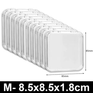 1-10pcs Mini Storage Box Transparent Square Cases for Earring Rings Bracelet Jewelry Nail Art Badges Packaging Boxes Organizer