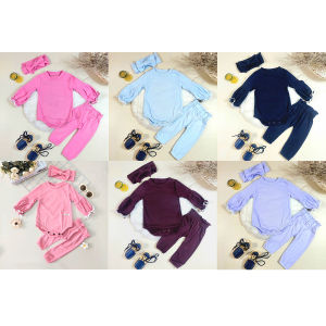 Oneset Nuha Setelan Bayi Anak Perempuan Maybee Free Headband 0-12 Bulan