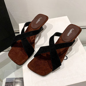 [Free Shipping] Polka Dot Wedge Heel Sandals For Women Suitable For Outdoor Wear In Summer 2026 New Style Perfect With Dresses Comfortable And Non-Tiring Slip-On Design