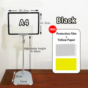 Rotate A4 Price Display Board / Store Promotion Board Stand / Label Holder Retractable Price Tag POP Stand/ Signboard