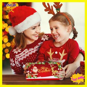 XINGK ซองเงินสดของขวัญคริสต์มาสซองจดหมายเงินจำนวน10ช่องสำหรับคลิปเงินสดซองใส่บัตรของขวัญตามเทศกาล