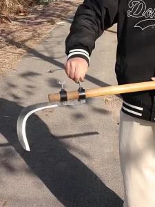 มีดขอ เคียว เกี่ยว เก็บผลไม้ บนที่สูง ไม่ต้องปีนป่าย ให้เสี่ยงอันตราย เหล็กแมงกานีสขนาดใหญ่ หนา คม แข็งแรงทนทาน