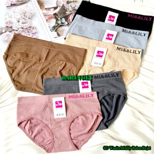 Set 3 Pcs Celana Dalam Wanita MissLily Rajut Nyaman - Motif Polos Warna Pastel