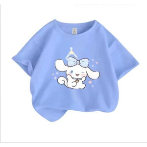 Summer Fashion Cotton T-shirt - Kawaii Printed Casual Tops for Kids Girls (Ages 1-10 Years)