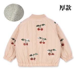 Childrens Jacket 2026 Winter New Printed Cute Fleece Thermal Girls Jacket Cotton Thickened Windproof Boys Baby Cotton Clothes2026