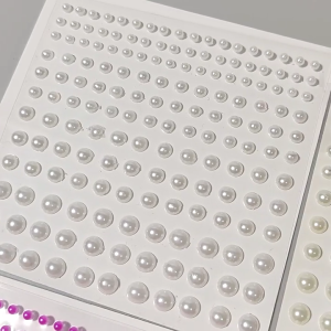 Dính Ngọc Trai Dán cho tóc khuôn mặt trang điểm mắt móng tay hàng thủ công 3mm/4mm/5mm/6mm dính trên tóc ngọc trai mặt ngọc trai đá quý