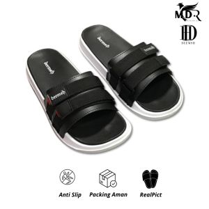 Sandal Selop Pria Mdr - Karet Premium Anti Slip Warna Abu Tua