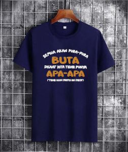 Kaos T-shirt Pe Pria Wanita Motif Kata Atasan Kaos Oblong lengan Pendek pe Murah Berkualitas Size