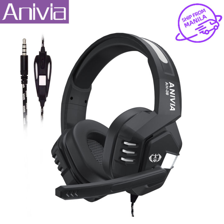 Anivia Computer Over Ear Headphones Wired with Mic Stereo Gaming