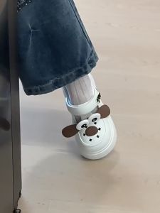[Free Shipping] Cute Dog-Themed Eva Clogs Featuring A Thick Sole For Added Height A Fashionable And Versatile Design Perfect For Students And A New Summer 2026 Style
