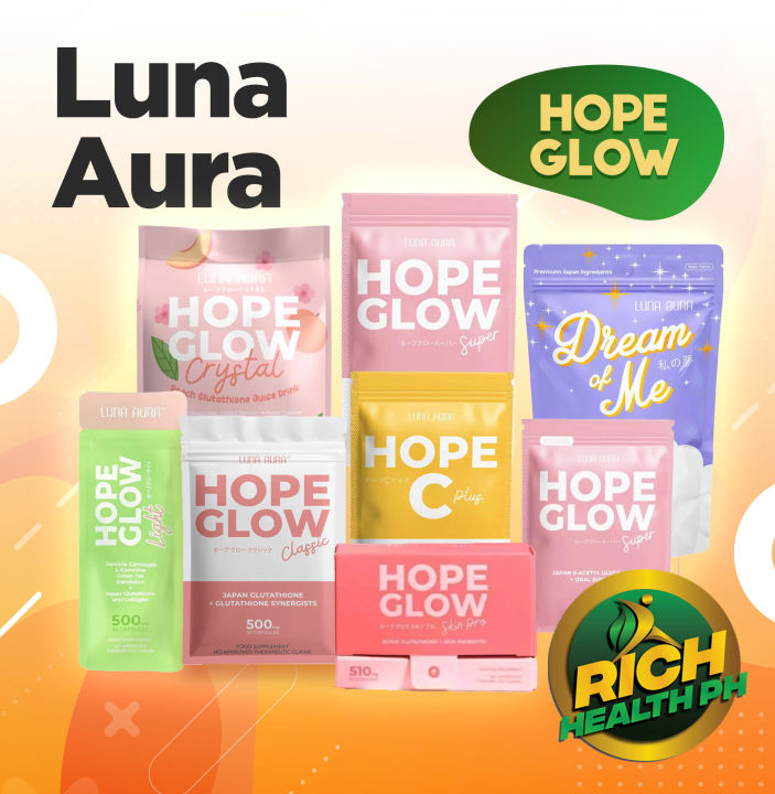 Luna Aura Hope Glow Advance Glutathione Capsules Vitamin C & Glutathione  Supplement - Lazada | Lazada PH