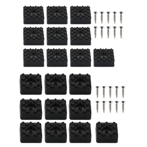 10ชิ้นแผ่นรองโต๊ะทำงานแผ่นกันชนที่คลุมเท้าสำหรับงานหนักพื้นที่รองขาเฟอร์นิเจอร์ทรงสี่เหลี่ยมมีสกรูยึด22/30มม.