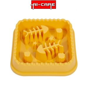 Pet Anti Gulping Slow Feed Bowl Dog Cat Kucing Eat Interactive Plastic Bloat Dishes Single Bowl Bone Design