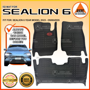 TPE Extended Car Deep Dish Matting for BYD Sealion 5 2025 - Onward / Sealion 6 2023 - Onwards Car Mat Extended / Floor Liner Matting / Elegant Deepdish Design Car Accessories 5D 5D