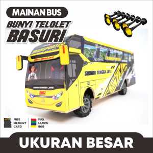 Mainan bus telolet basuri nyala lampu ukuran besar