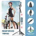 TNW L16 Tripod Bluetooth Selfie Stick Gimbal Stabilizer Tripod Stand Foldable Monopod 1530mm Extra Long Selfie Stick Remote Control  with  1/4 Adapter for Gopro Action Cameras phones. 
