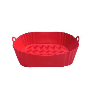 KENJE Soft Silicone Air Fryer Liners Non-stick Mould Liners Baking Basket Reusable Pizza Plate for Air Fryer