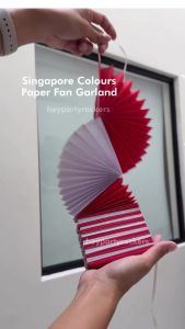 5PC Singapore National Day colours Garland