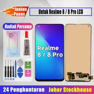 Techparts LCD For Realme 8 4G / 8 Pro + Screen parts + Free screwdriver set + Glue