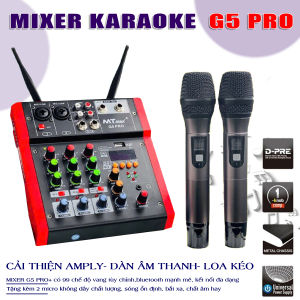 Mixer G5 Pro Tặng Kèm Micro Livestream & Karaoke Gia Đình Loa Kéo Vang Amply