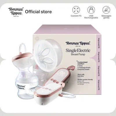 Tommee Tippee Made for Me Electric Breast Pump – Single/Double BPA-Free Silicone Breast Pump Rechargeable Soft Cup