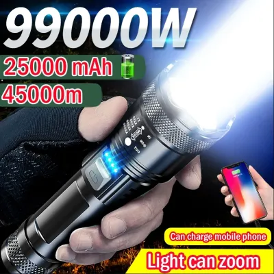 【128 hours of continuous use】P50 waterproof flashlights led torch light powerful torchlight tourch light rechargeable flashlight zoom flash light rechargeable 80000 lumen