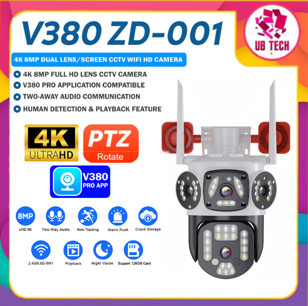 Dual Lens V380 Pro App V380 PRO ZD-001 CCTV Dual Lens