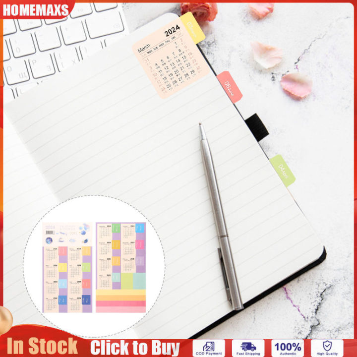 HOMEMAXS 2024 Full Year Calendar Index Label Er 4pcs Set DIY Tabs Multi   Cd736389d360118e74788e197f710999  720x720q80 