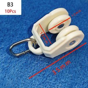 INSURRMOUNTABLE GREEABLE83IN5 10Pcs Curtains Hook Ring Slider Curtain Wheels Rail Straight Curved Track Rollers Furniture Hardware Curtain Rod Pulley Durable Decorative Curtain Track Accessories