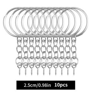 🔥Fast Shipping🔥10Pcs Open Jump Rings Eye Pins Keychain DIY Jewelry Accessories Bag Ornament Screw Key Chain