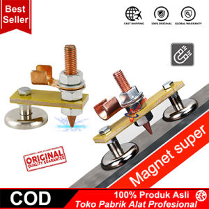 Klem Las Magnet Klem Welding Magnet Las Grounding Kepala Logam untuk Kabel Massa Mesin Travo Las Listrik Dukungan Magnet Penjepit Tanah Tanpa Ekor Magnetic ground clamp Welding magnet head [Stok&Pengiriman Cepat]