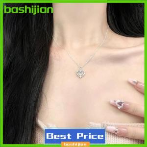 bashijian Moonstone Neon Hollow Tim Dây Chuyền Phụ Nữ Ánh Sáng Sang Trọng Cao Cấp Thiết Kế Cảm Giác Tính Khí Đơn Giản Vòng Cổ Đảng Trang Sức Quà Tặng