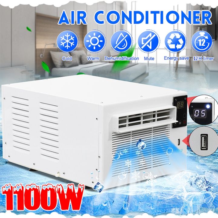 1100w Small Portable Desktop Air Conditioner Air Cooler Cold And Warm Air Conditioning Fan Led 4562