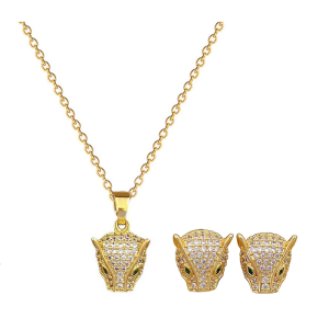 Fashionable Leopard Head Designs Set With Stylish Zircon Accent Decoration for Stylish Occasions Outfits