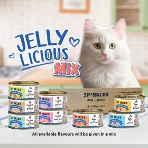 [Carton Deal] Sparkles Gravylicious & Jellylicious Cat Wet Food 80g (24 cans/carton)