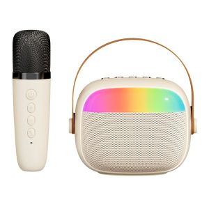Kids Mini K30 Wireless Bluetooth Speaker with Small Microphone - Portable Karaoke Microphone Speaker Combo Mini Speaker K30 无线蓝牙迷你音箱带话筒便携K歌小麦克风音响