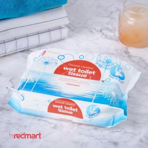 RedMart Wet & Moist Flushable Toilet Tissue Paper Wet Wipes 60 Sheets - Safe to Flush