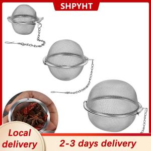[COD] SHPYHT Local delivery Ship within 24 hours Stainless Tea Infuser Sphere Locking Spice Tea Ball Strainer MeshTea Filter Tool