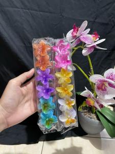 (isi 6/12pcs) paket hemat Jepit Rambut Plumeria Bunga Kamboja Warna cantik Ukuran 456 dan 8cm