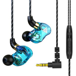 Original QKZ SK7 Dual Copper Driver Wired Headphones Super Bass HiFi Sports Running Music Earphone 3.5MM IN-Ear With Mic E-Sports Gaming Headset For Xiaomi Samsung