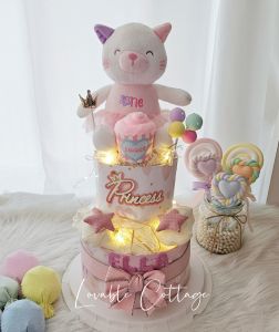 Catty Premium Diaper Cake baby gift hamper set newborn 100days gift basket hamper