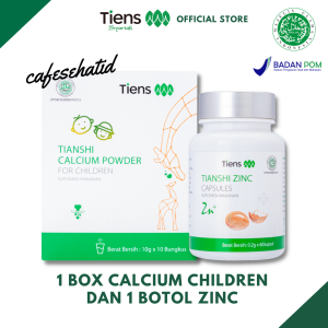 Suplemen peninggi badan anak dan remaja - Calcium for children dan Zinc capsules - usia 1 hingga 12 tahun