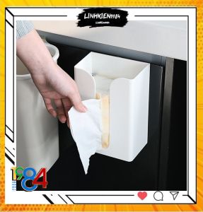 Hộp Đựng Khăn Giấy Dán Tường Hình Chữ Nhật Treo Tường Đa Năng xinh xắn gọn tiện
