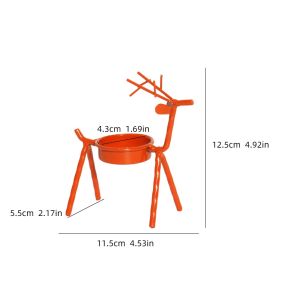 MODERNLUX Đang đứng Giá đỡ nến teal hình tuần lộc Giáng sinh Thanh lịch Sắt loại Nến Cao cấp Chống gỉ Trang trí Giáng sinh Quà tặng